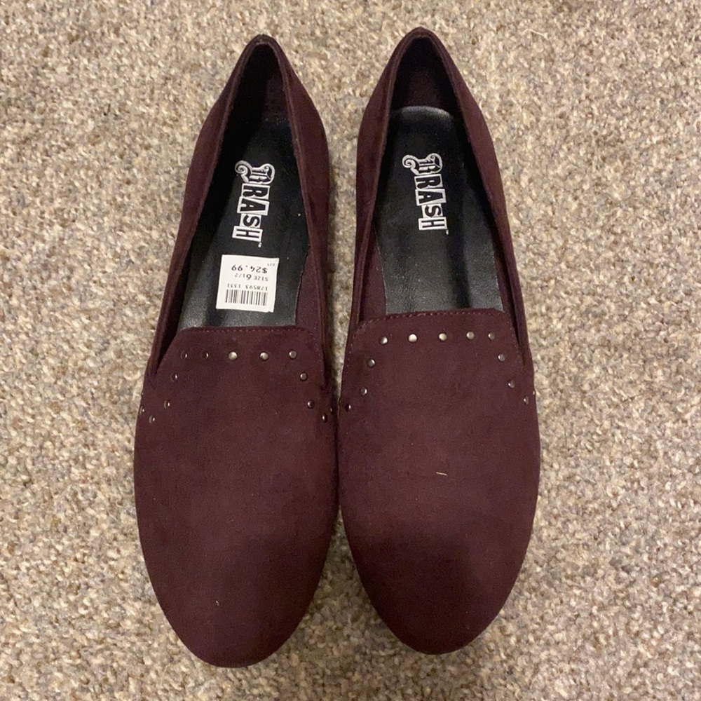 Flats burgundy purple